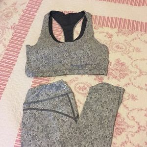 GYMSHARK grey workout matching set